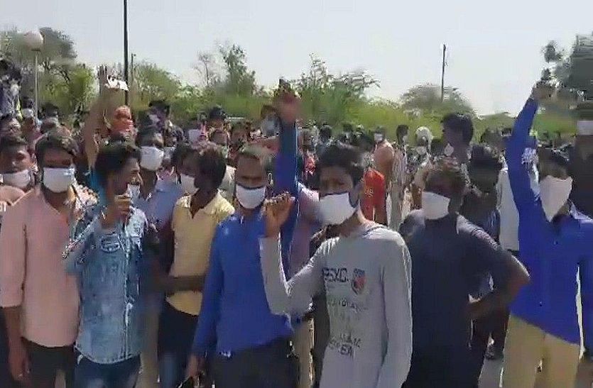 Workers shut down the process house running for six days in bhilwara