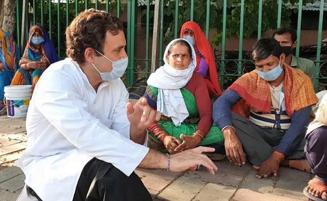 rahul gandhi meet migrant workers