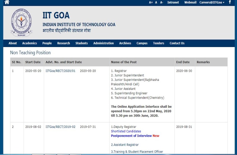 आईआईटी में जूनियर असिस्टेंट समेत कई पदों पर भर्तियां आज से होगी शुरू