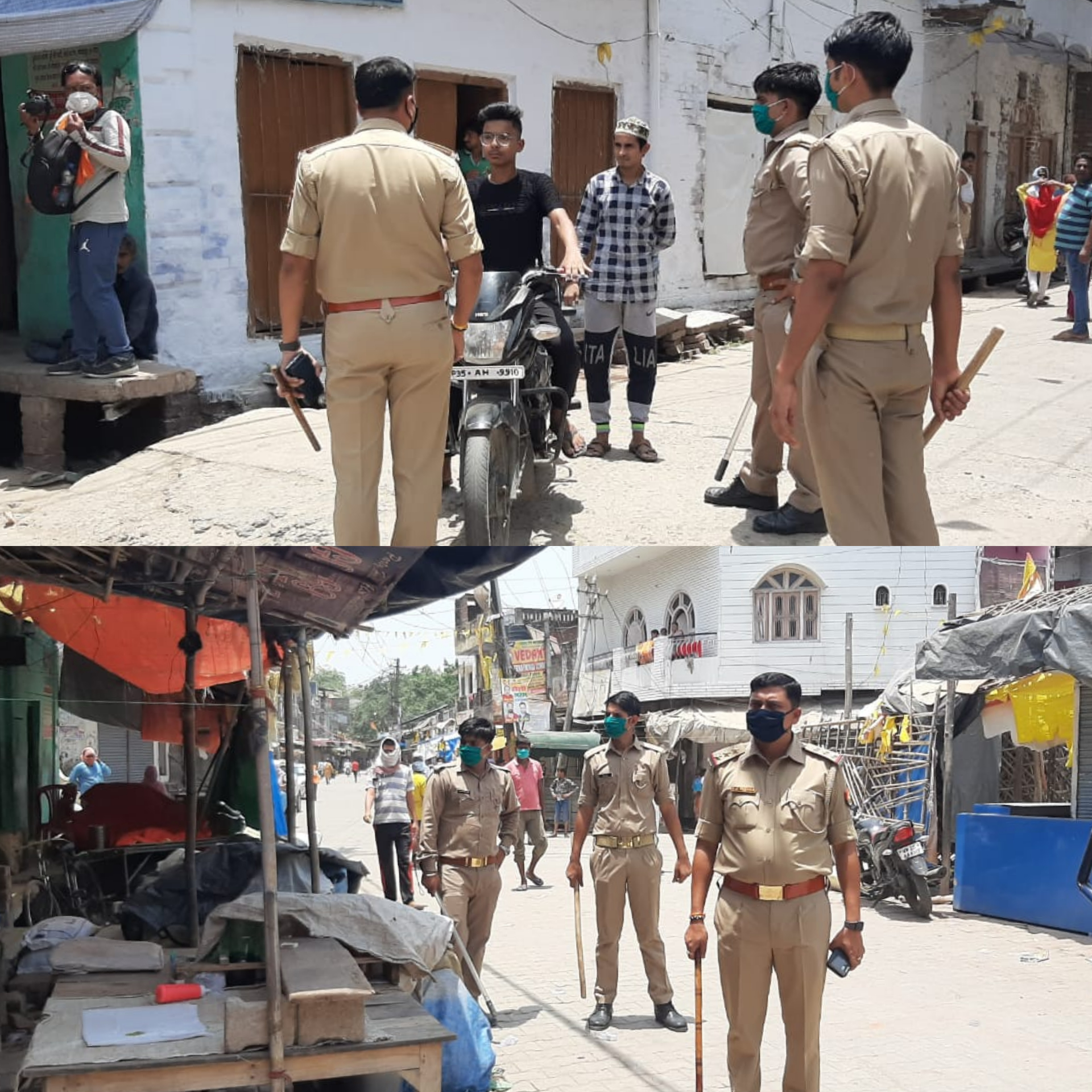 कोविड-19 लॉक डाउन के दौरान ईद - संवेदनशील इलाकों में पुलिस कर रही गश्त, लोगों से घर में रहने की अपील