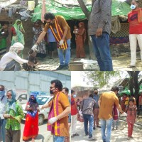 कोविड-19 लॉक डाउन का 62वां दिन, अनवरत वितरित हो रहा है लंच पैकेट व अन्य सामग्री