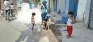 Innocent children, who are suffering from water crisis among the heat of Loo, also help