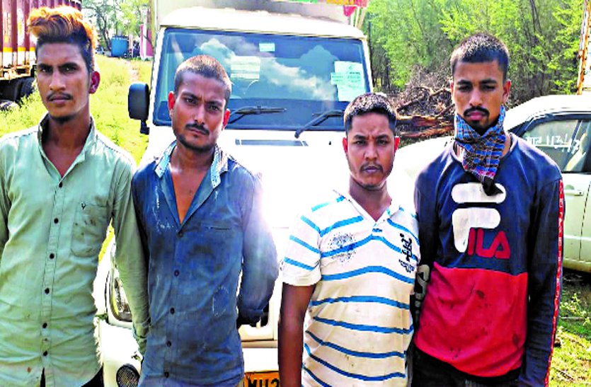 The police nabbed the smugglers who were taking 19 cattle from the inside paths to slaughter ...