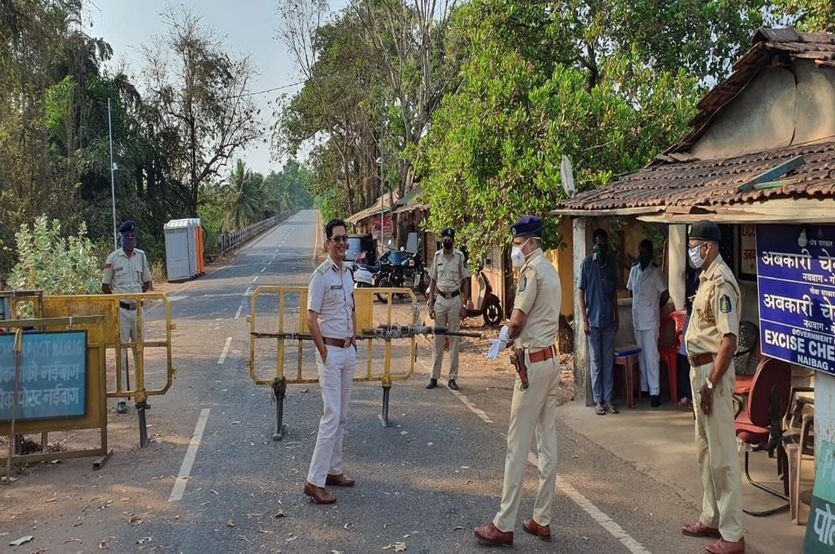 गोवा सीमा पर पुलिस का कड़ा बंदोबस्त