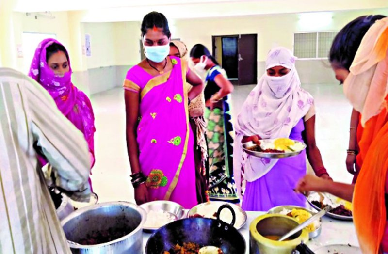 Pregnant mothers are getting nutritious food at Somanti's Quarantine Center 'Mahtari Sadan' ...