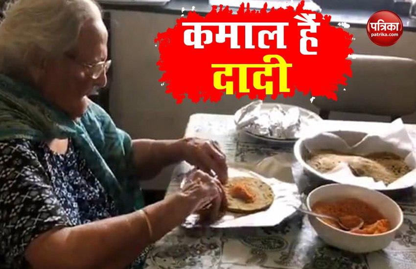 99-year-old woman prepares food packets for migrants, video viral