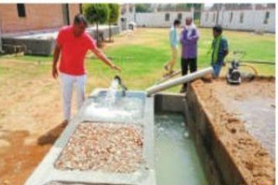 former MLA bhairaram siyol made water conservation model at home