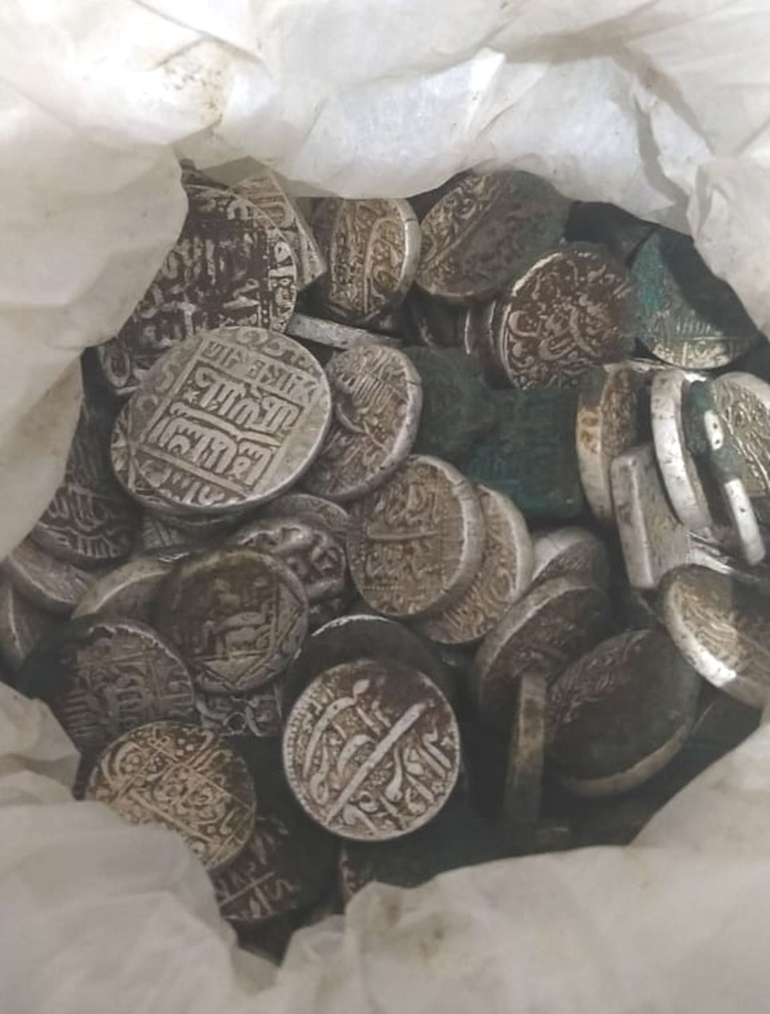  Mughal period coins found in MGNREGA excavations in Burhanpur
