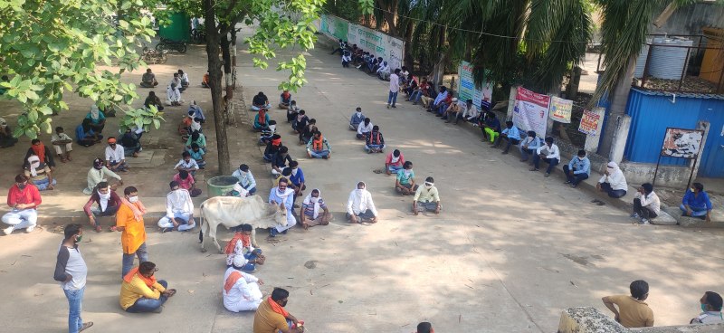 धारा 144 लागू फिर भी 200 से अधिक बजरंग दल और विहिप ने निकाली रैली