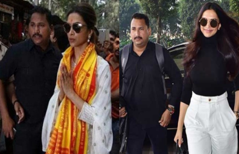 Deepika padukone with bodyguard Jalal