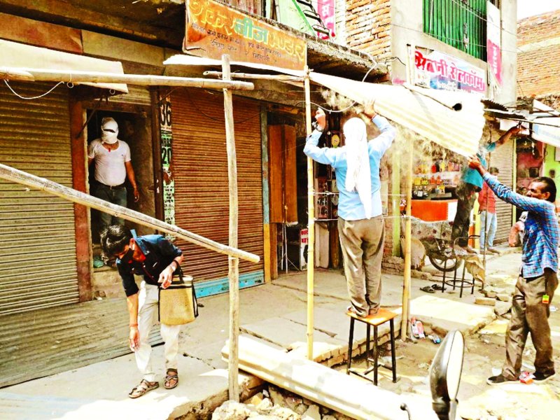 शहर के पांच बाजारी क्षेत्र से बेदखल हुआ अतिक्रमण