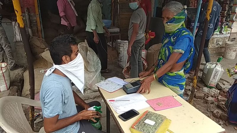 Ration after getting thumb impression on POS machine, risk of corona infection