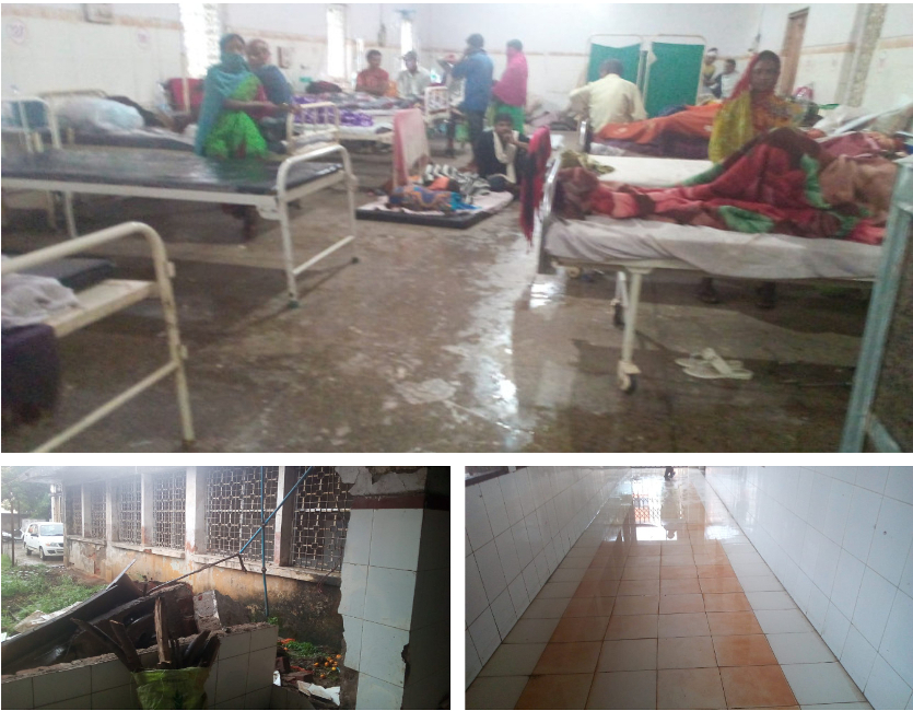 बारिश में मेडिकल कॉलेज अस्पताल की टपक रही छतें, भीग रहे बिस्तरों ने बढ़ाया मरीजों का मर्ज, सर्जिकल वार्ड की गिरी दीवार