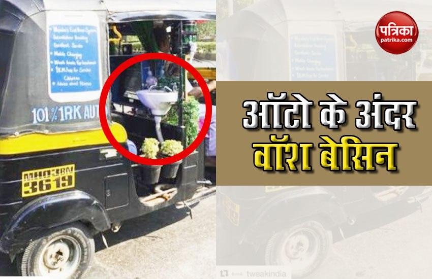 rickshaw driver desi jugaad for protect himself from coronavirus