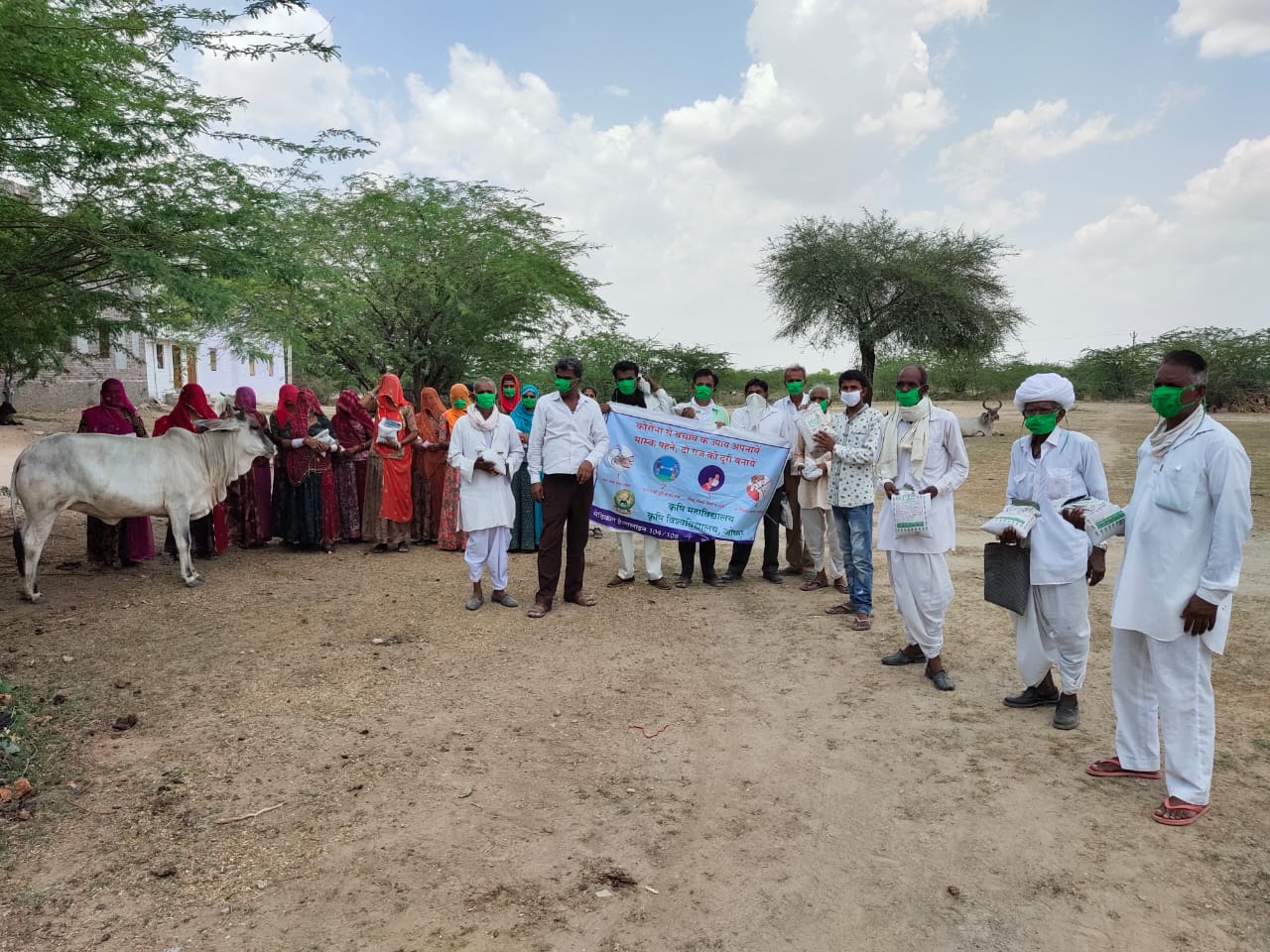लूणी में निशुल्क वितरित किए बाजरा के बीज