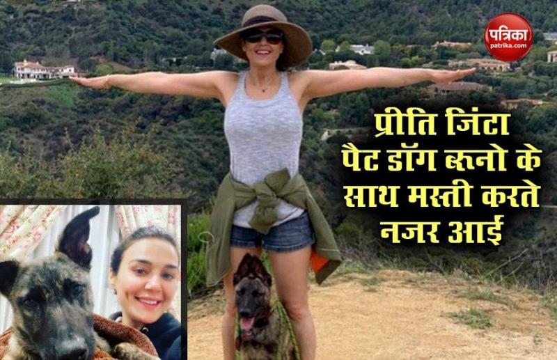  Preity Zinta shares a picture with Dogi