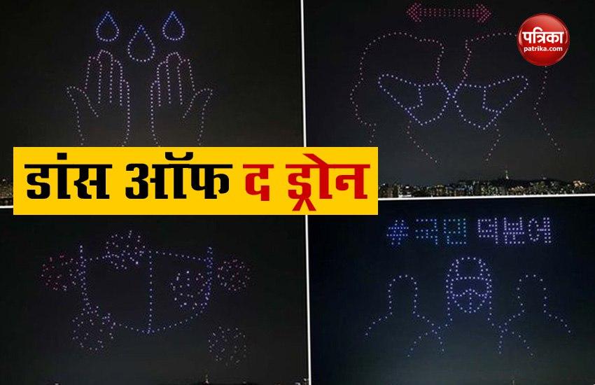 Hundreds of drones fill up sky to order handwashing, social distancing