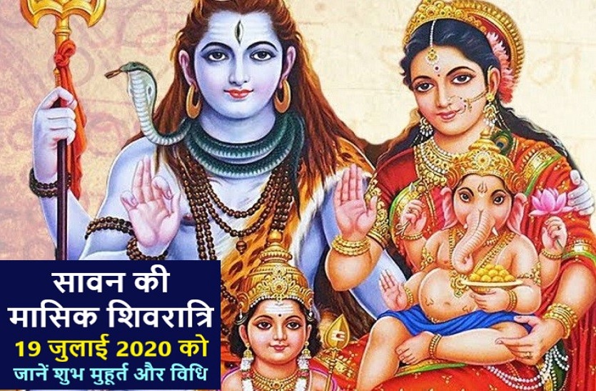 Monthly Shivaratri of Sawan 2020 is today on 19 july 2020