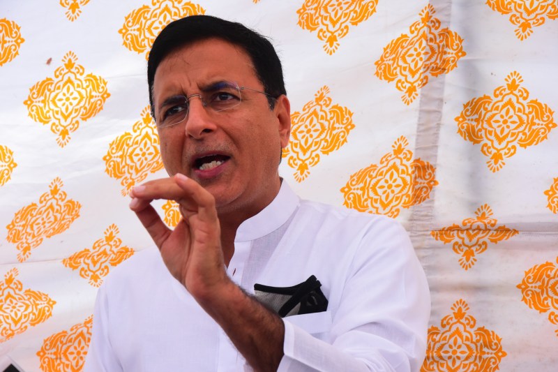 कांग्रेस के राष्ट्रीय प्रवक्ता रणदीप सिंह सुरजेवाला