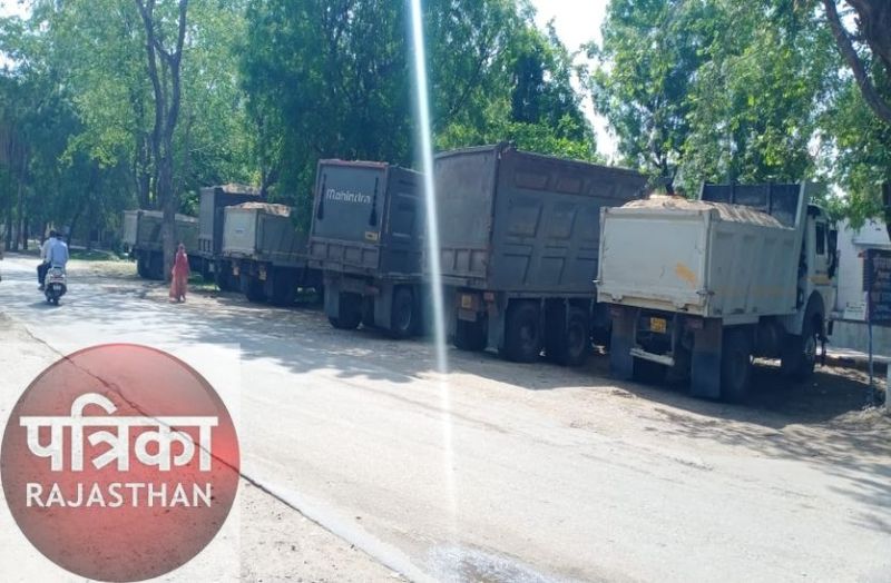 पिण्डवाड़ा : खबर का असर : बजरी माफिया पर कार्रवाई, छह डम्पर पकड़े