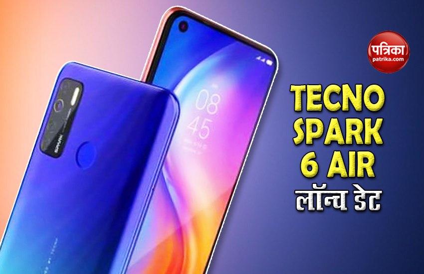 Tecno Spark 6 Air Launch Date, Price, Specifications and Details