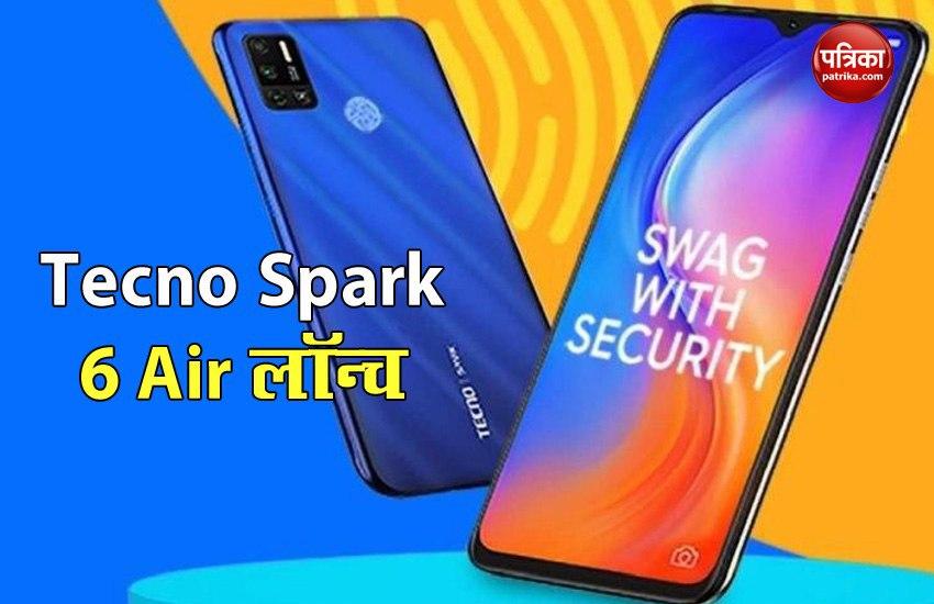 Tecno Spark 6 Air launched in India,Price, Features, Sale