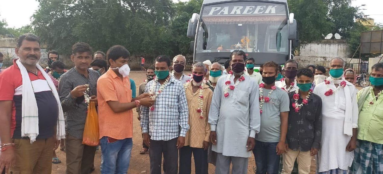 कांग्रेस की सहायता से 46 प्रवासी मजदूर बिहार रवाना
