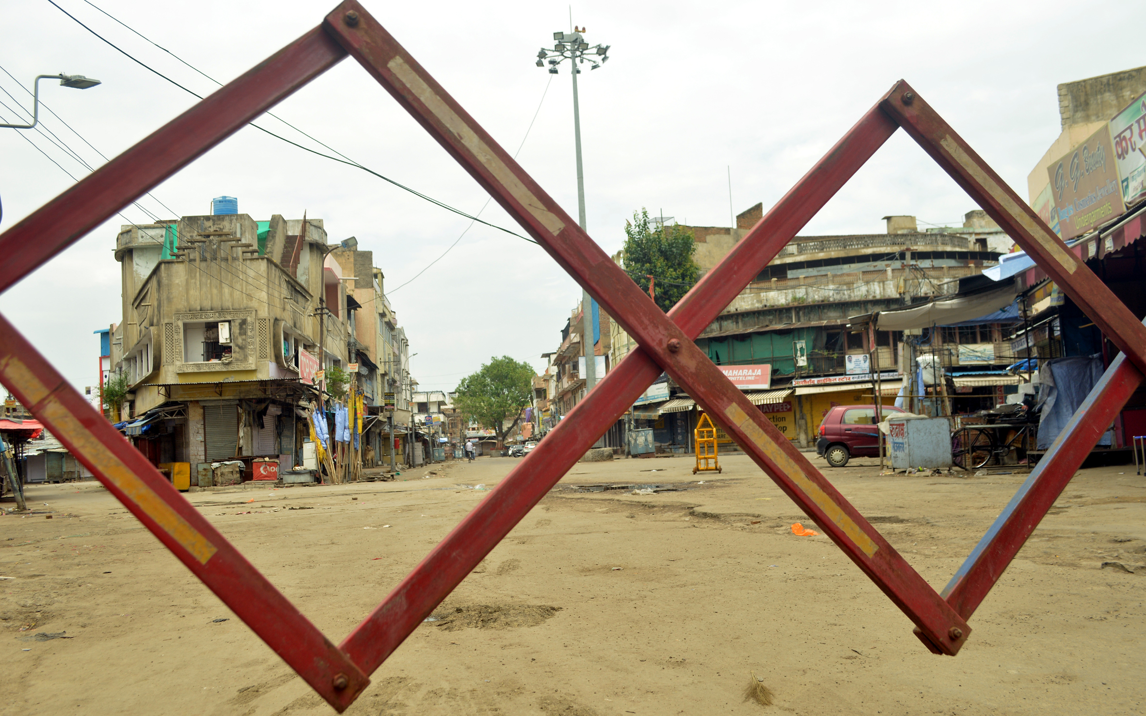 curfew in many areas in Kota