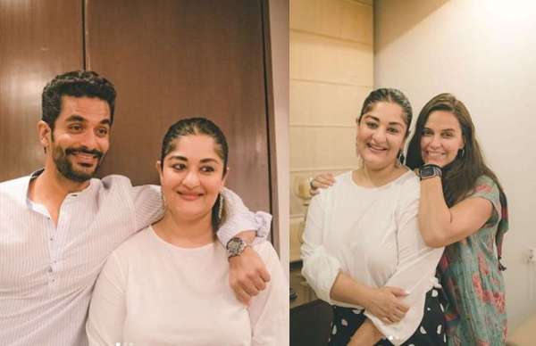 Angad Bedi ने पत्नी के साथ मनाया बड़ी बहन का Birthday