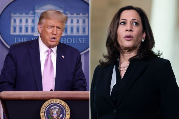 Donald Trump and Kamala Harris