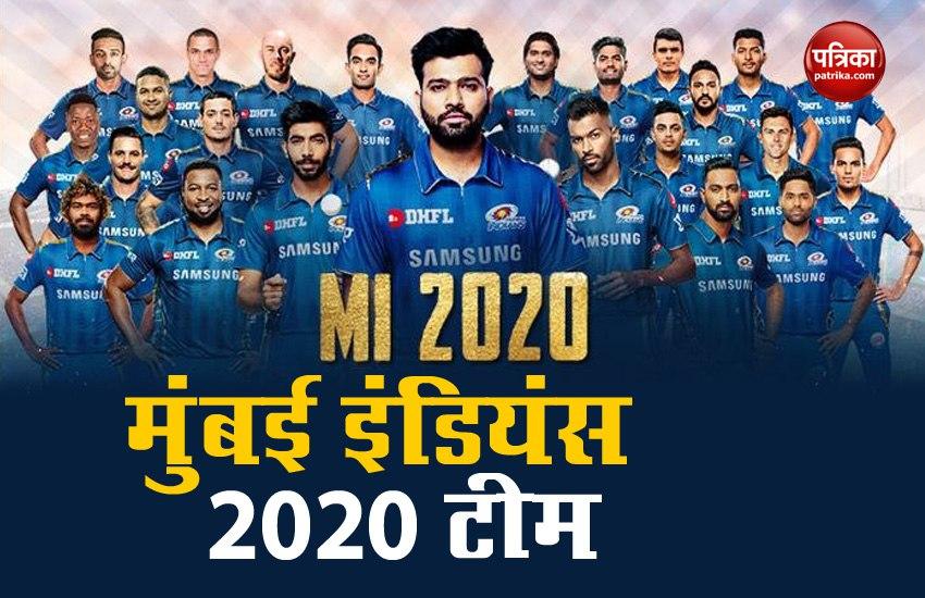 Mumbai Indian IPL Team 2020 Players List