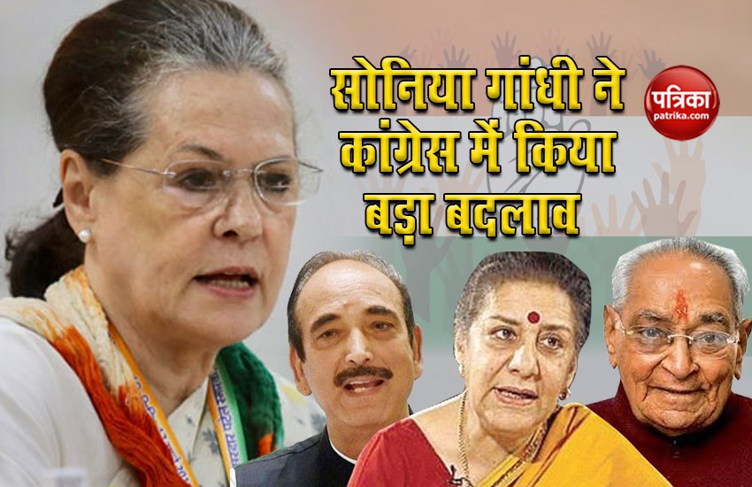 Sonia Gandhi reshuffles Congress as Ghulam Nabi Azad, Ambika Soni dropped as general secretaries