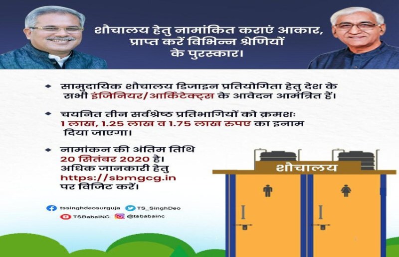 सामुदायिक शौचालय की ड्राइंग-डिजाइन बनाकर जीत सकते हैं 1.75 लाख तक के पुरस्कार, यहां करना होगा आवेदन