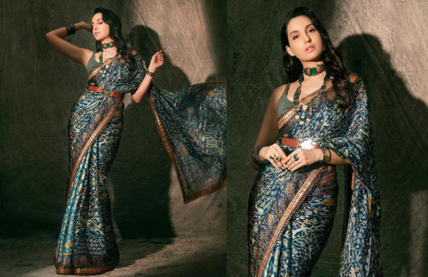 साड़ी में दिखीं Nora Fatehi, फोटोज पर फिदा हुए फैंस