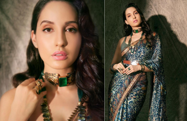साड़ी में दिखीं Nora Fatehi, फोटोज पर फिदा हुए फैंस