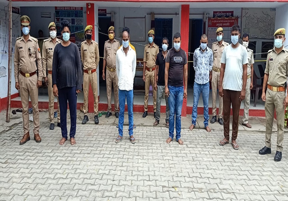 अयोध्या पुलिस को मिली बड़ी कामयाबी हथियार सहित 7 लुटेरे गिरफ्तार