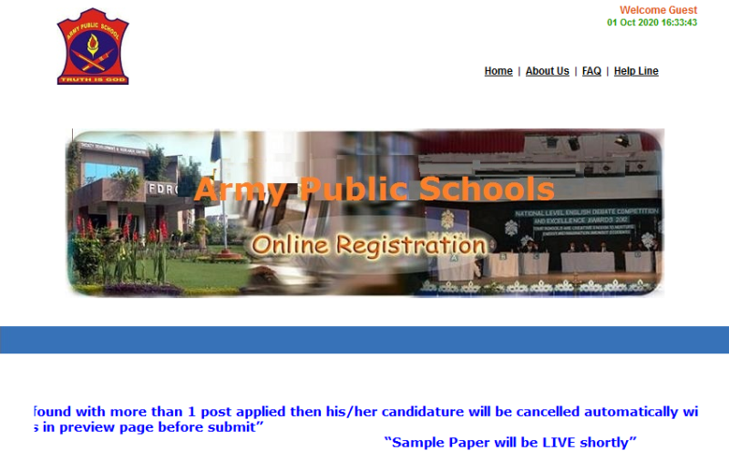 Army Public School Recruitment 2020