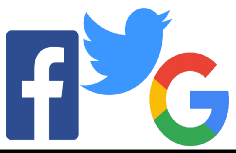 facebook google twitter