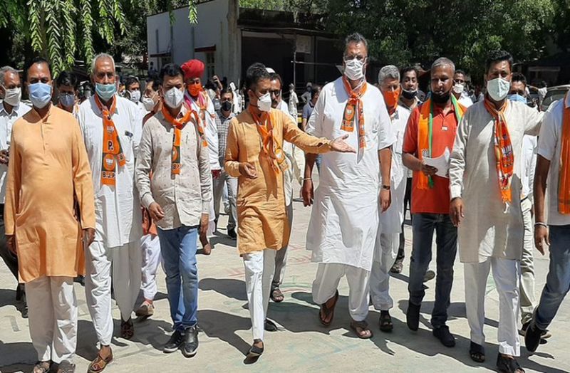 भाजपा का हल्ला बोल प्रदर्शन: कांग्रेस के राज में कानून व्यवस्था चौपट होने का आरोप