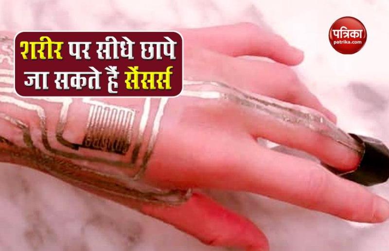 Wearable sensors printed directly on skin without heat