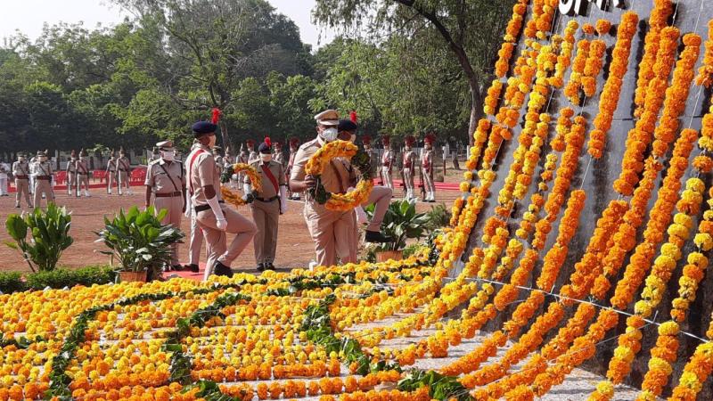Police Martyrs Day live video in jabalpur