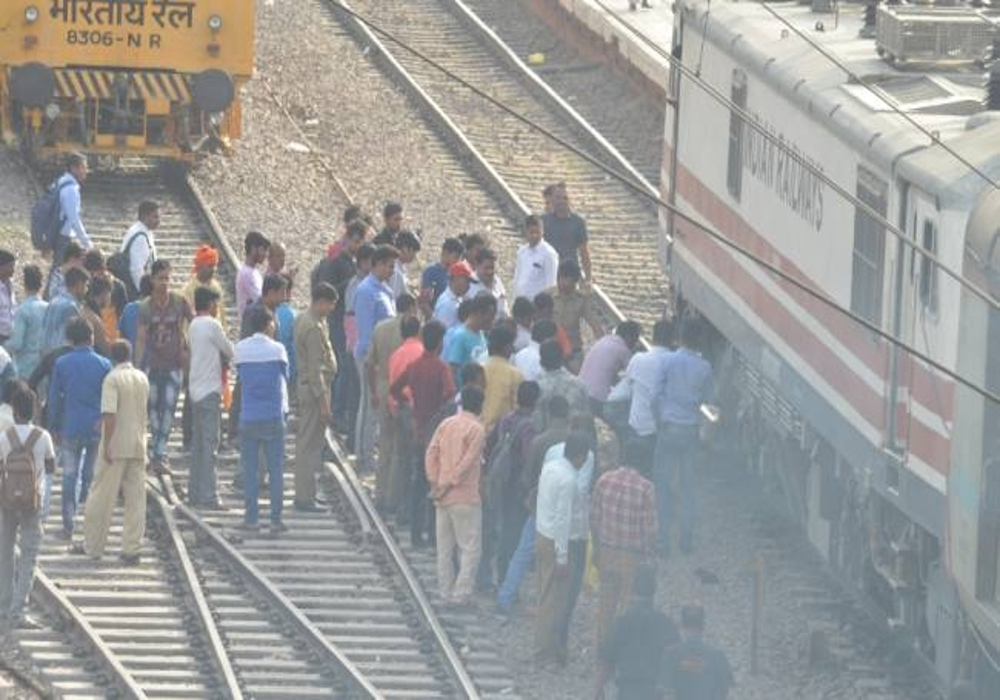 ट्रेन की चपेट में आने से सात मवेशियों की मौत, एक जख्मी