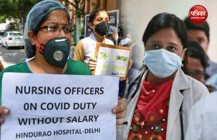 Delhi: Nurses on Strike For Salary Demand