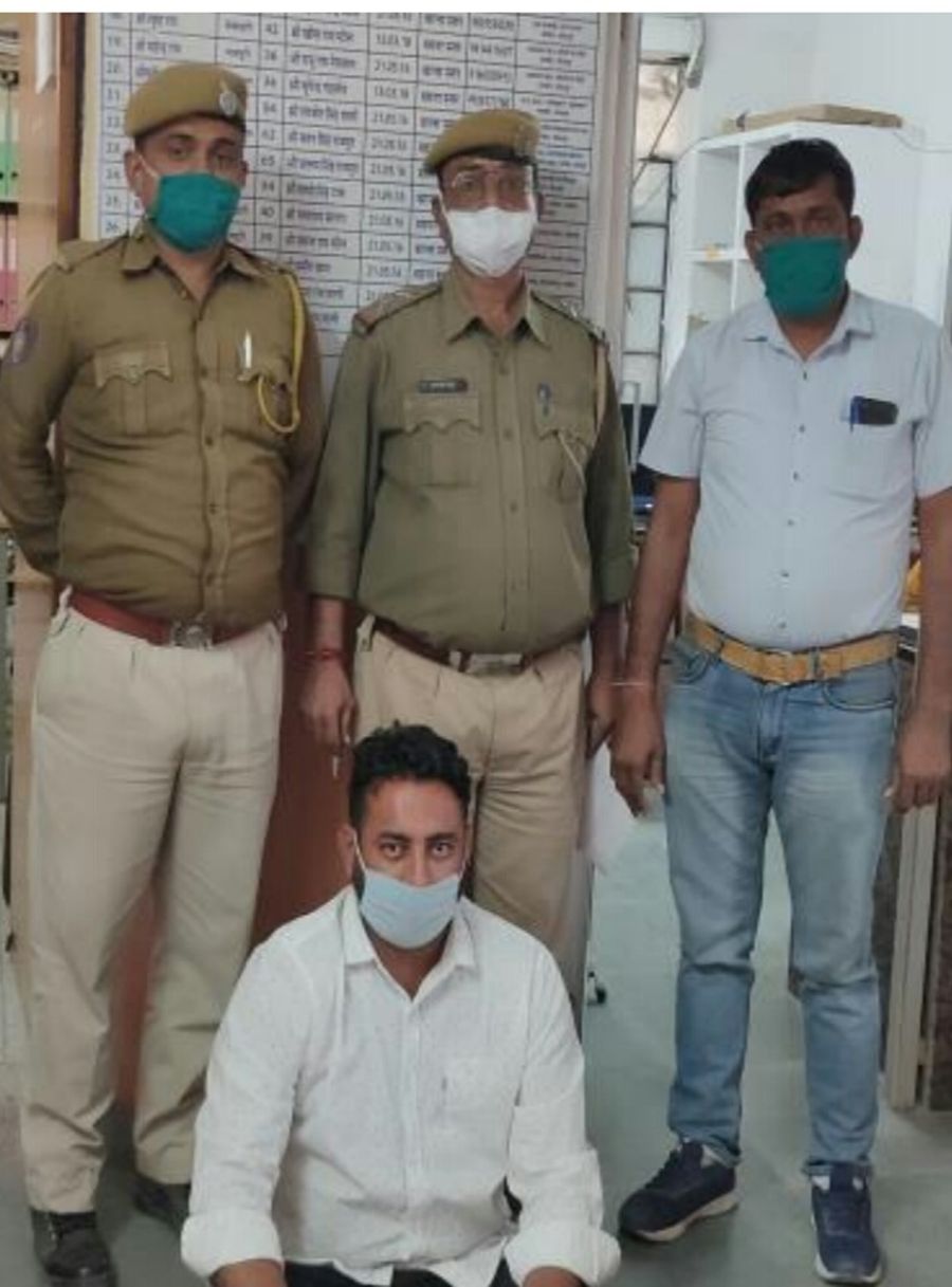 तोड़-फोड़ व धमकाने का फरार हिस्ट्रीशीटर गिरफ्तार