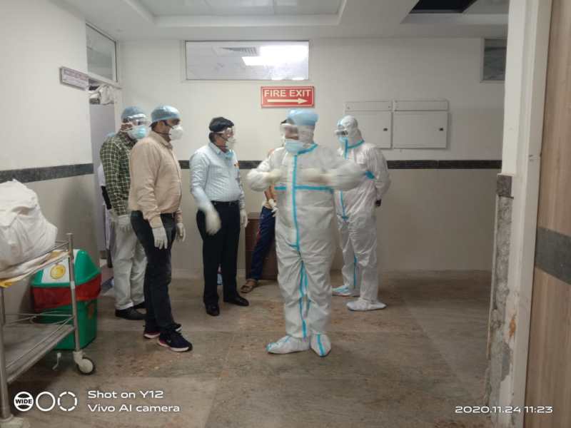 डाॅ राठौड़ ने कोविड अस्पताल का निरीक्षण कर लिया जायजा