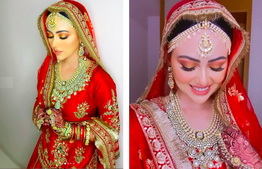 Sana Khan ने शेयर की वलीमा की तस्वीरें और वीडियो, लाल जोड़े में शरमाती आईं नजर