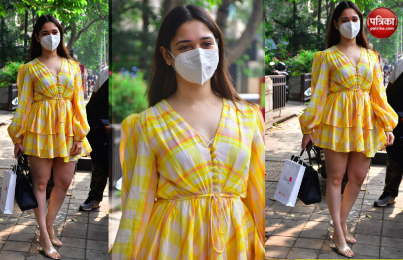 कोरोना से जंग जीतने वाली Tamannaah Bhatia क्लिनिक के बाहर आईं नजर, दिखा 'बेबी डॉल लुक'