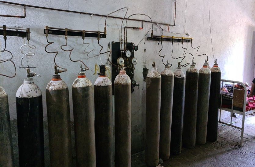 Increased oxygen arrangements in Kovid ward in bhilwara
