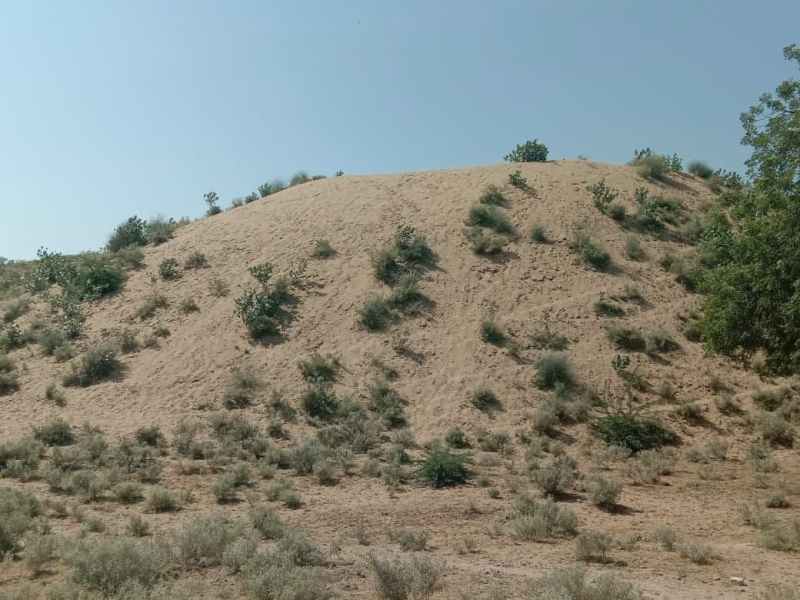 31 साल से धोरों में दफन है रेलवे स्टेशन भवन, आंधी से उड़ी रेत तो छत नजर आई