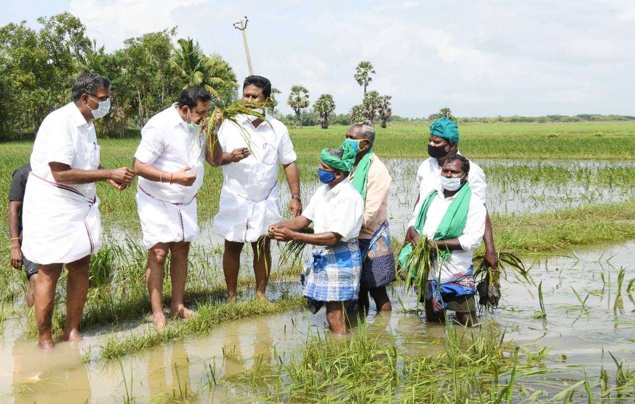 TN CM inspects rain-affected areas in Nagapattinam and tiruvarur